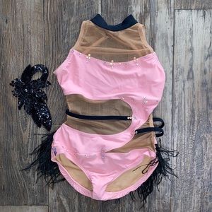 🔥Dance Costume Dancewear Jazz Ballroom Leonard Dress with Head Piece. 🔥